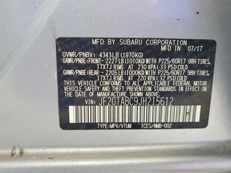 2018 SUBARU CROSSTREK PREMIUM PREMIUM 13