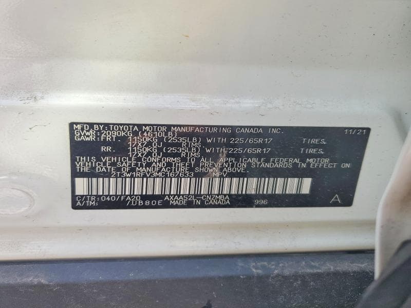 2021 TOYOTA RAV4 XLE 13