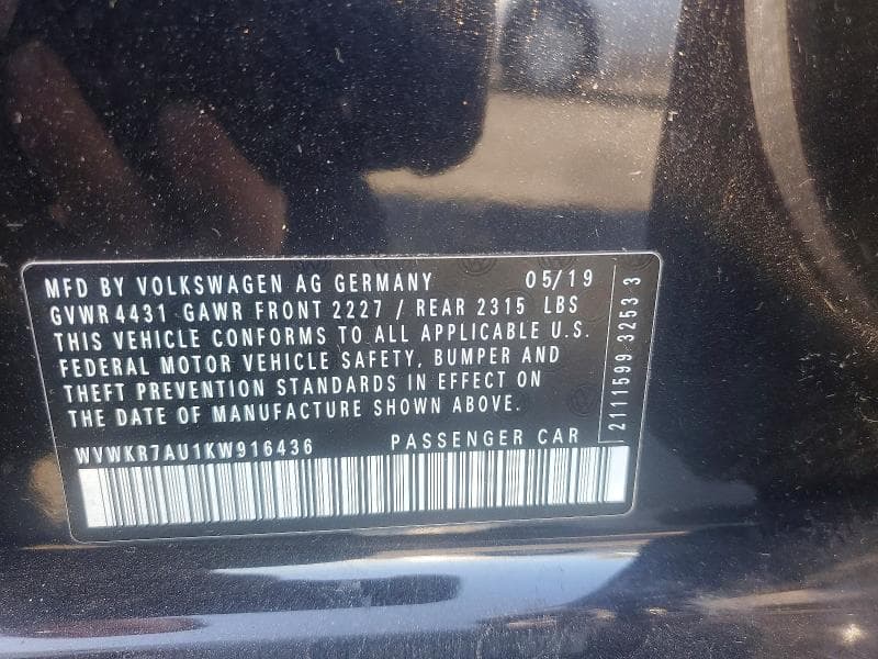2019 VOLKSWAGEN E-GOLF SE 12