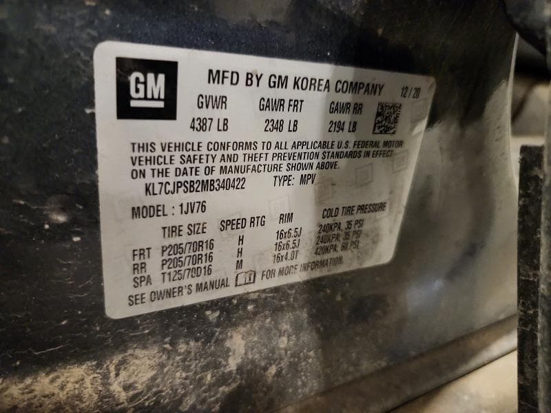 2021 CHEVROLET TRAX 1LT 13