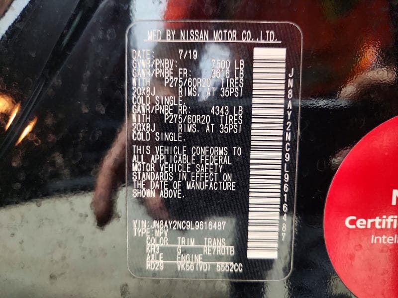 2020 NISSAN ARMADA SL 14