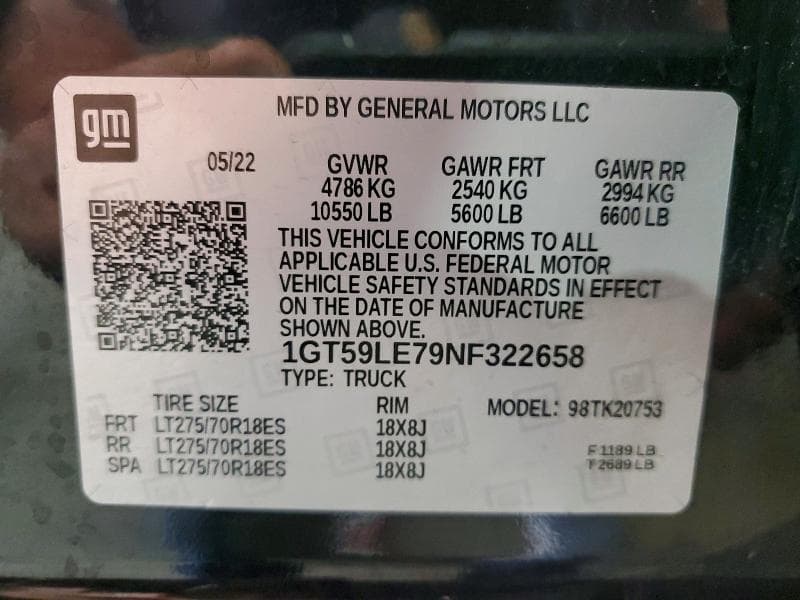 2022 GMC SIERRA K2500 HEAVY DUTY 12