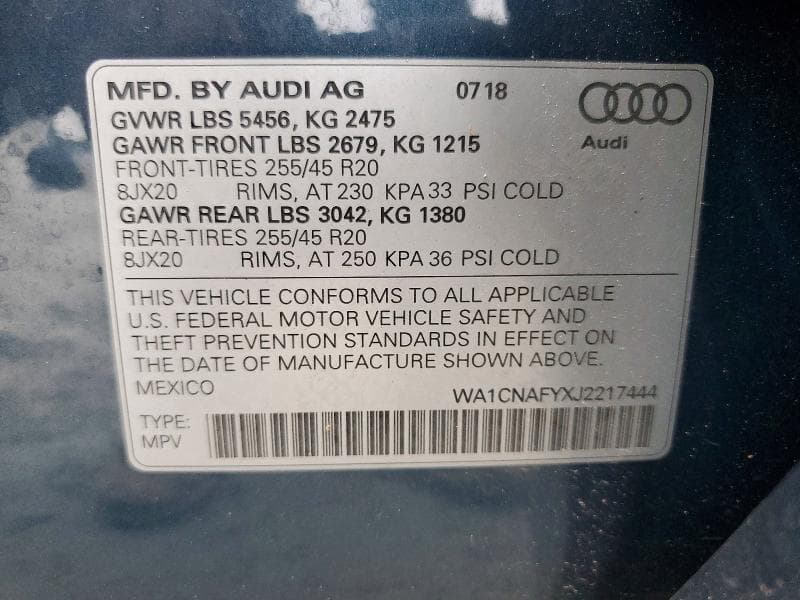 2018 AUDI Q5 PRESTIGE 14
