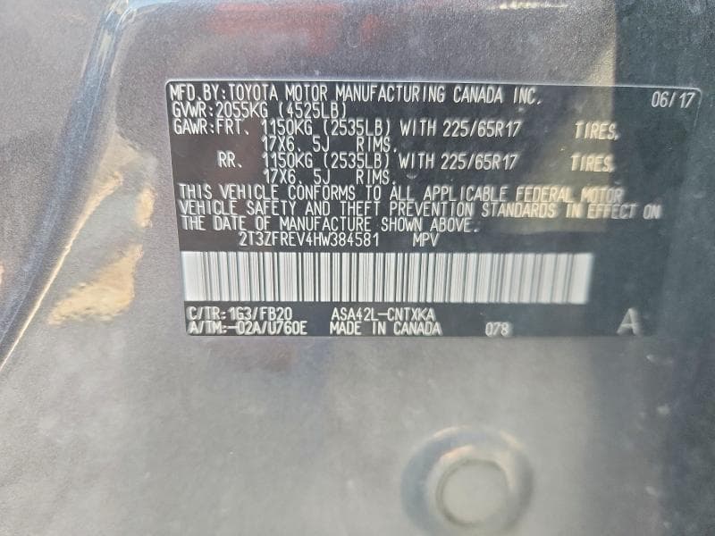 2017 TOYOTA RAV4 LE 12