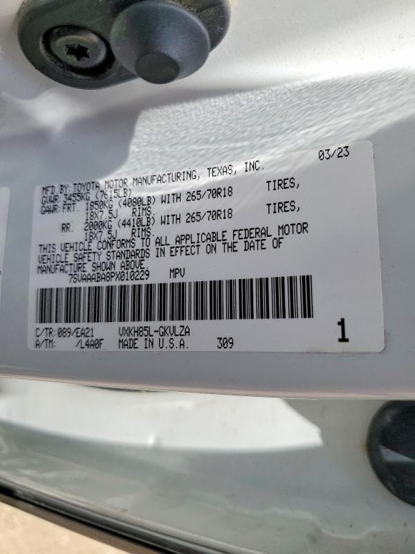 2023 TOYOTA SEQUOIA LIMITED 14