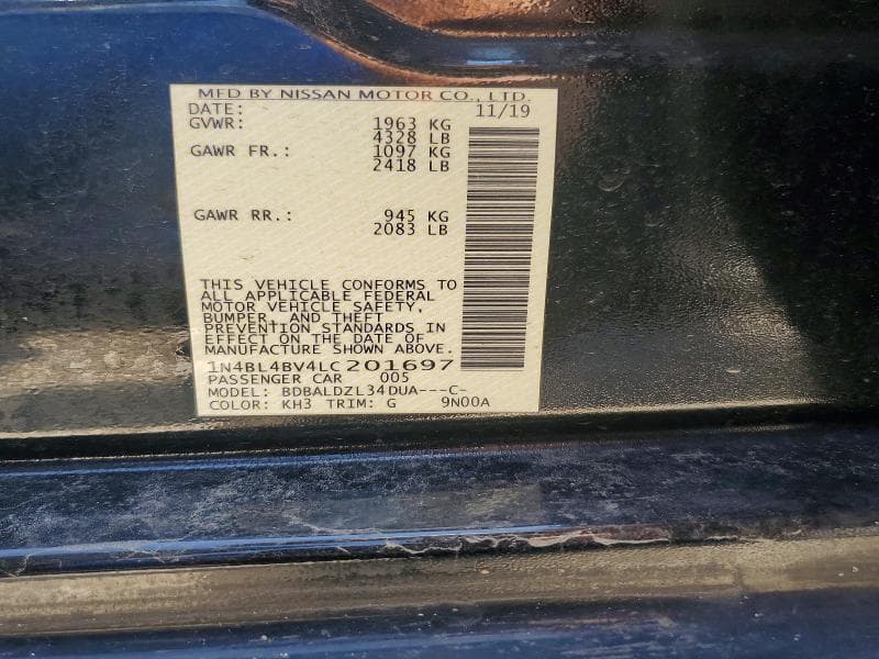 2020 NISSAN ALTIMA S 12