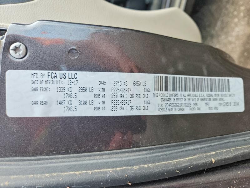 2018 DODGE GRAND CARAVAN SE 13