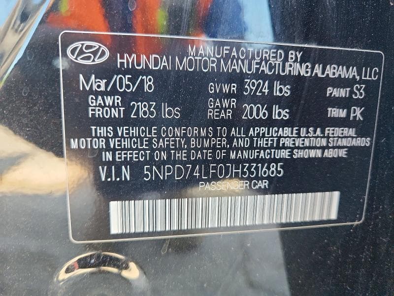 2018 HYUNDAI ELANTRA SE 12