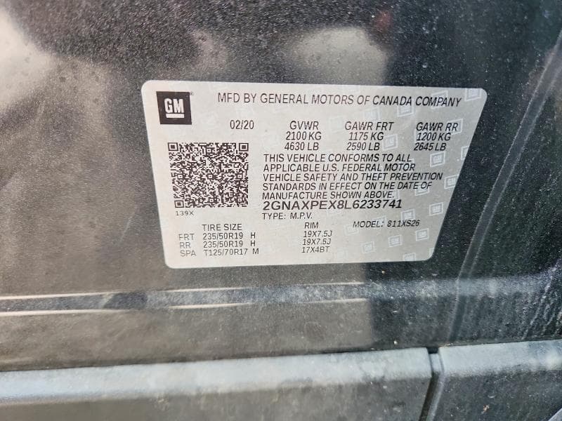 2020 CHEVROLET EQUINOX PREMIER PREMIER 14