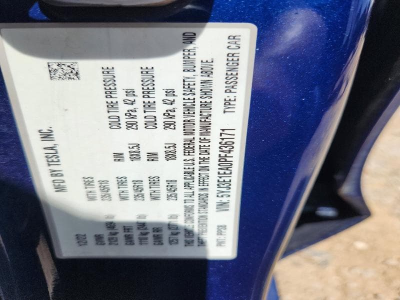 2023 TESLA MODEL 3 12