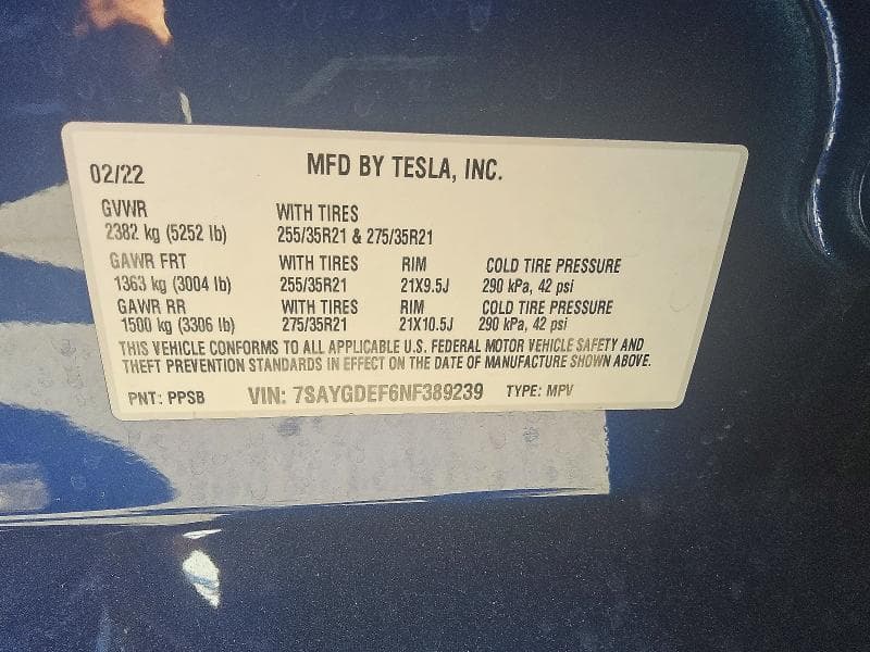 2022 TESLA MODEL Y 13