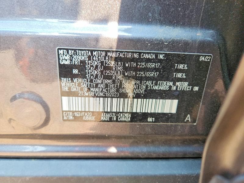 2022 TOYOTA RAV4 XLE 13