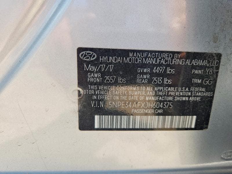 2018 HYUNDAI SONATA SEL 13