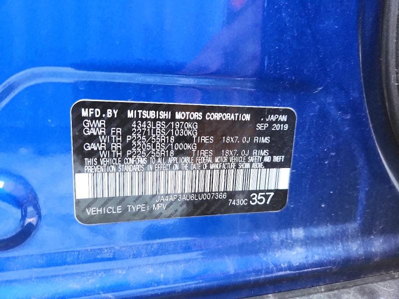 2020 MITSUBISHI OUTLANDER SPORT ES 12