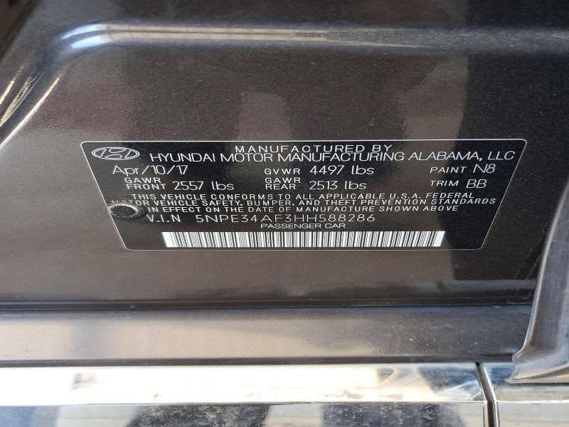 2017 HYUNDAI SONATA SPORT SPORT 12