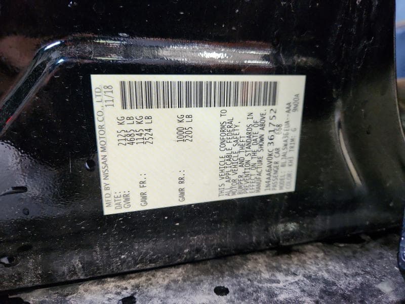 2019 NISSAN MAXIMA 3.5 SR 3.5 SR 12