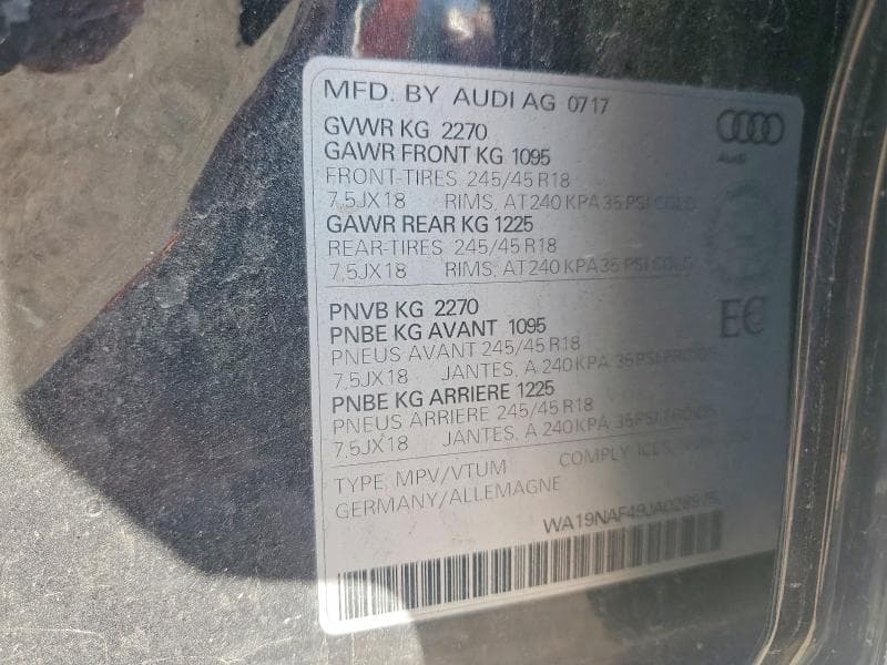 2018 AUDI A4 ALLROAD PRESTIGE 13
