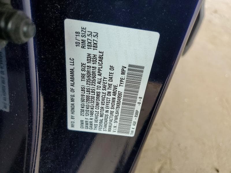 2019 HONDA ODYSSEY EXL 13