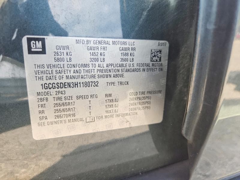 2017 CHEVROLET COLORADO Z71 13