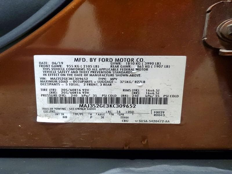 2019 FORD ECOSPORT SE 13