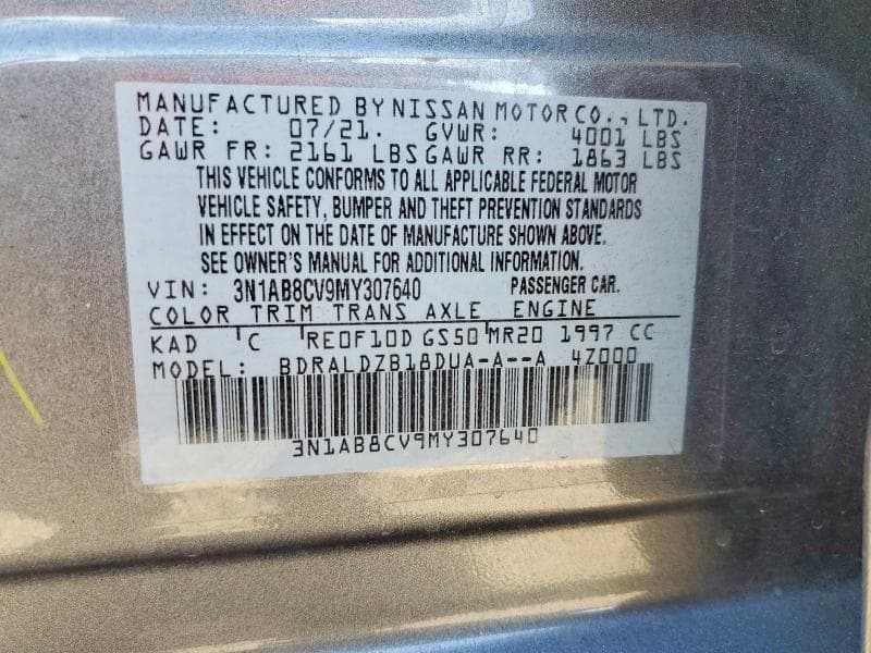 2021 NISSAN SENTRA SV 12