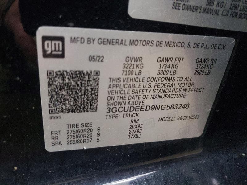 2022 CHEVROLET SILVERADO K1500 RST 12