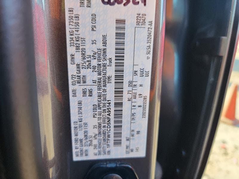 2022 FORD F150 SUPERCREW 13