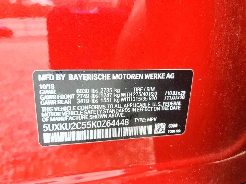 2019 BMW X6 XDRIVE35I 13