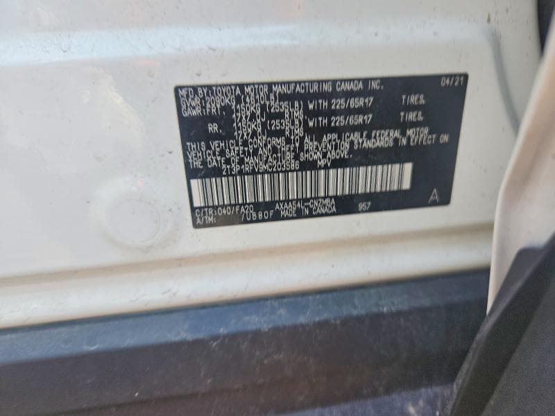 2021 TOYOTA RAV4 XLE 12