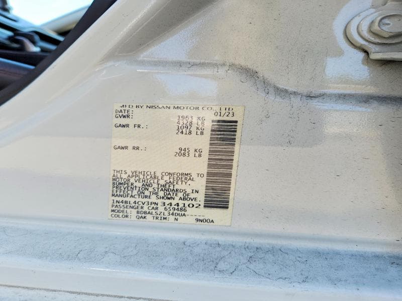 2023 NISSAN ALTIMA SR 12