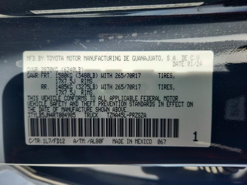 2024 TOYOTA TACOMA TRD OFF-ROAD TRD OFF-ROAD 13
