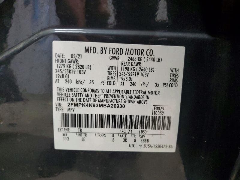 2021 FORD EDGE TITANIUM TITANIUM 13