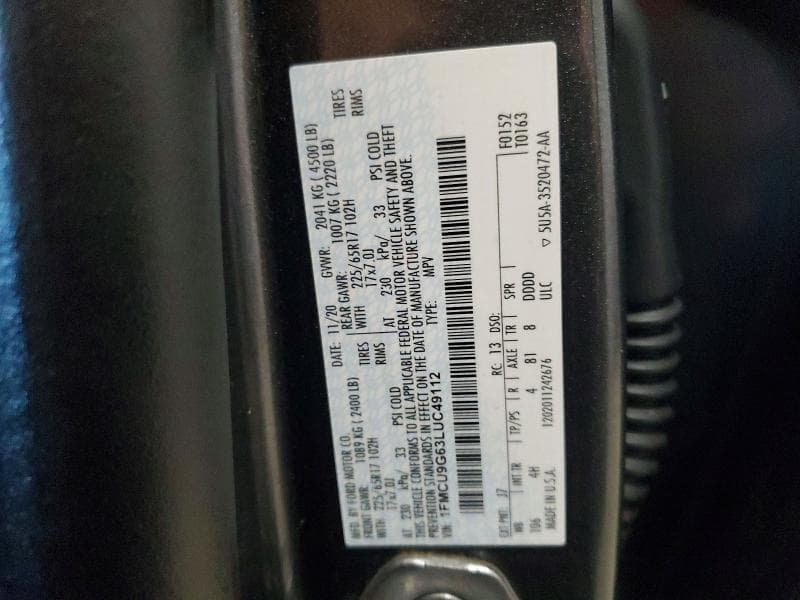 2020 FORD ESCAPE SE 13