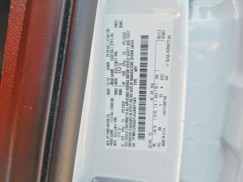 2018 FORD ESCAPE SE 13