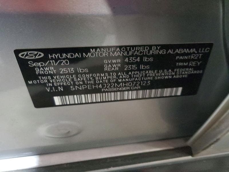 2021 HYUNDAI SONATA LIMITED 13