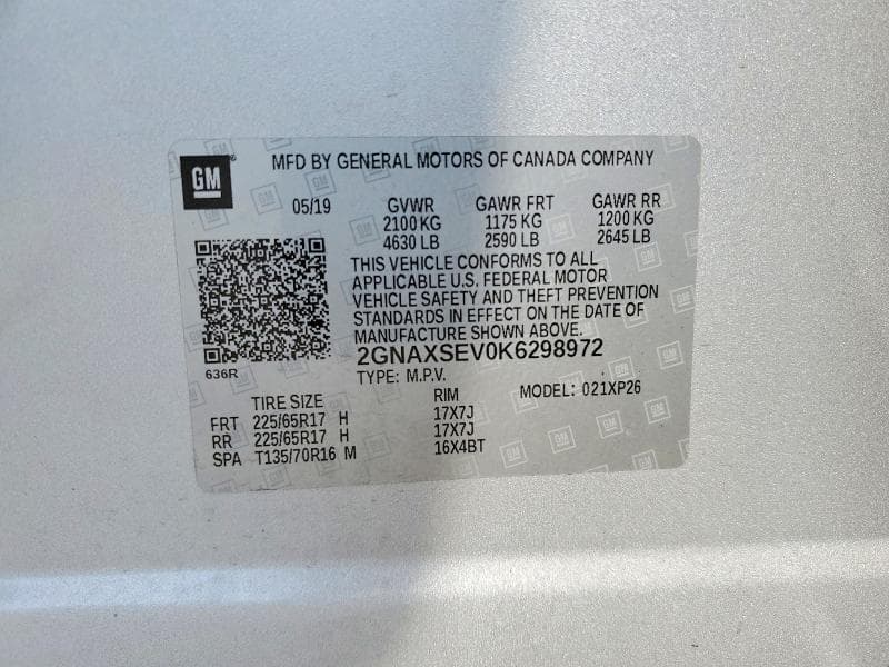 2019 CHEVROLET EQUINOX LS 13