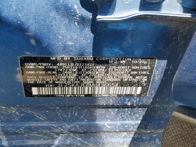 2021 SUBARU FORESTER PREMIUM PREMIUM 14