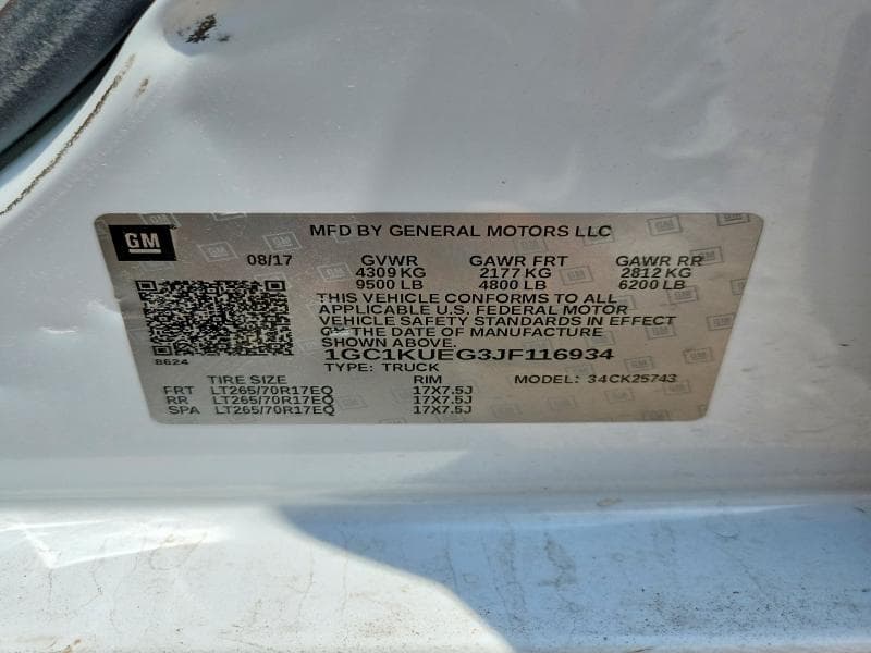2018 CHEVROLET SILVERADO K2500 HEAVY DUTY 12