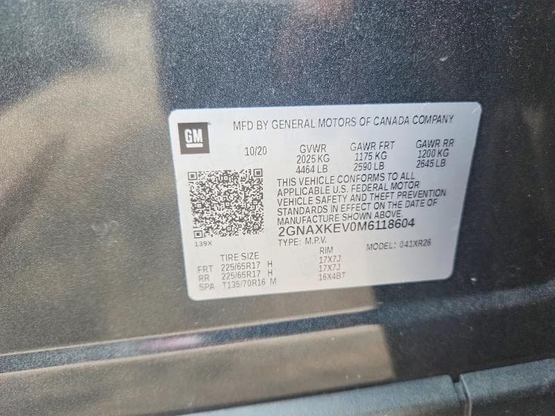 2021 CHEVROLET EQUINOX LT 13