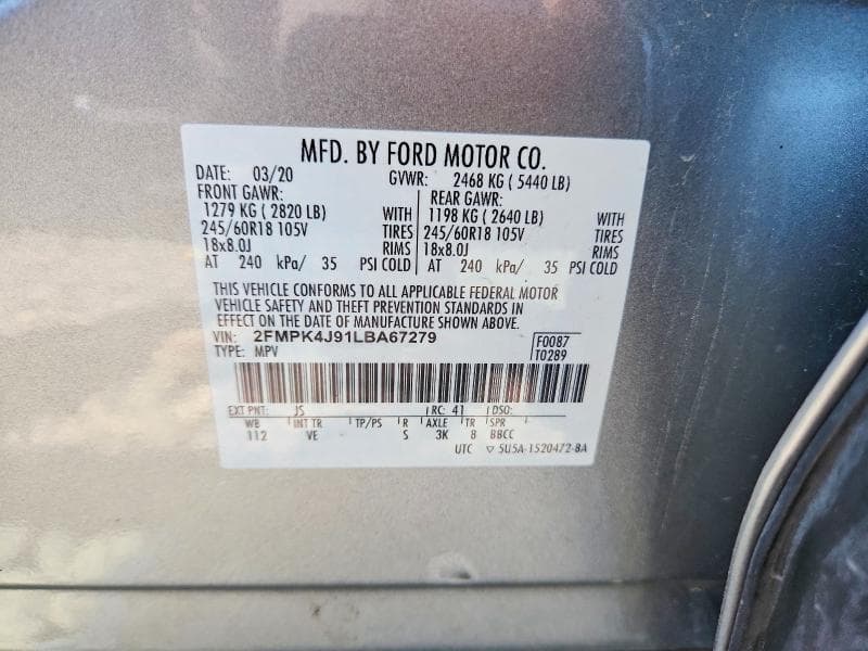 2020 FORD EDGE SEL SEL 13