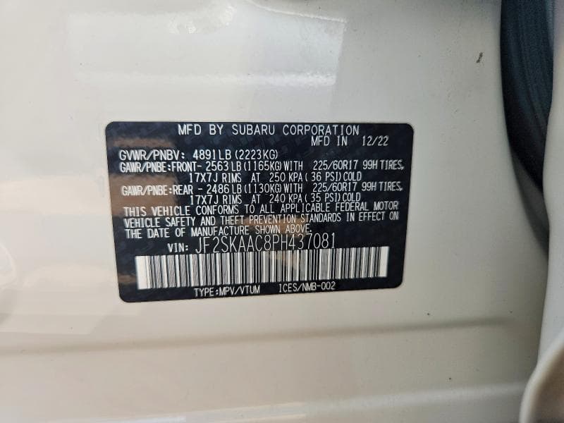 2023 SUBARU FORESTER 12