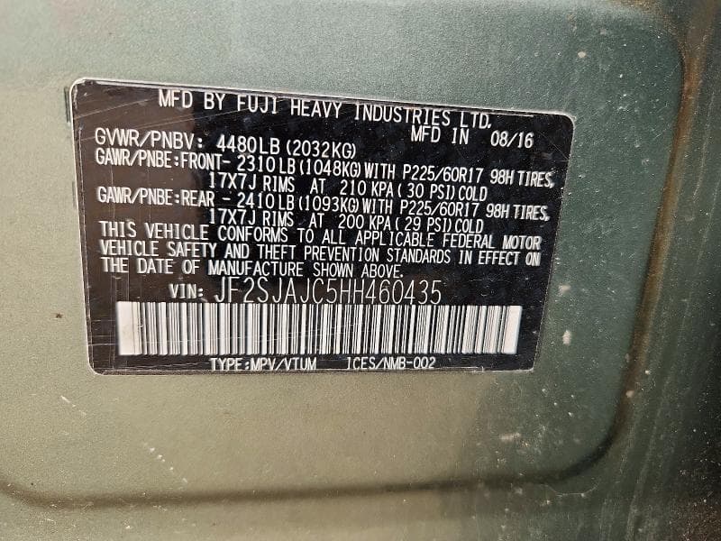 2017 SUBARU FORESTER 2.5I LIMITED 14