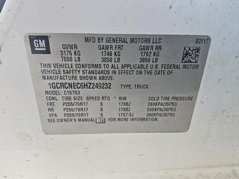 2017 CHEVROLET SILVERADO C1500 12