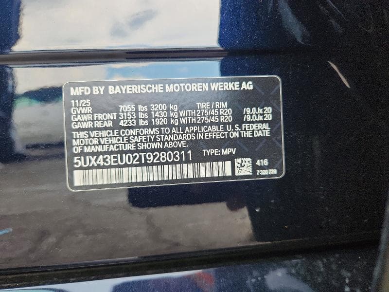 2026 BMW X5 XDRIVE50E XDRIVE50E 13