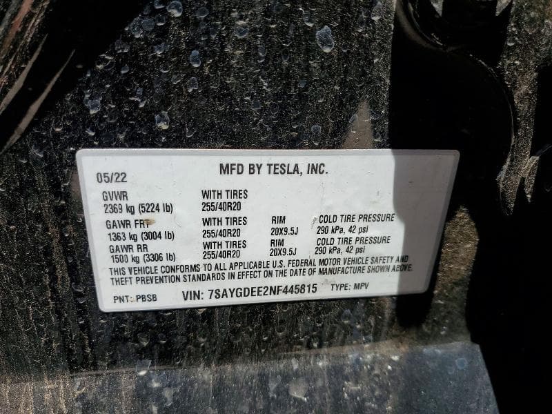 2022 TESLA MODEL Y 13