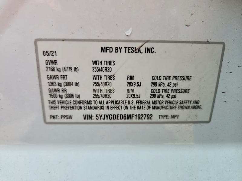 2021 TESLA MODEL Y 13