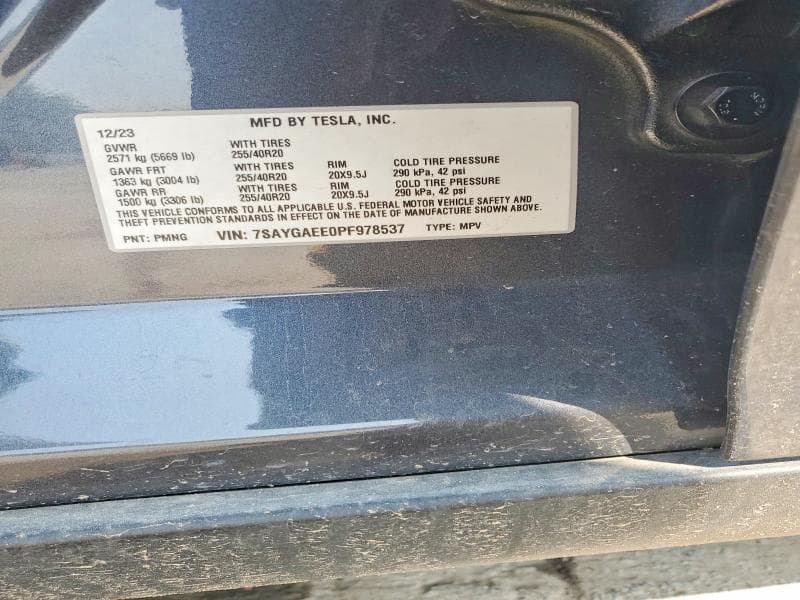 2023 TESLA MODEL Y 12