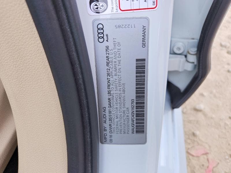2016 AUDI A6 PREMIUM PLUS 12