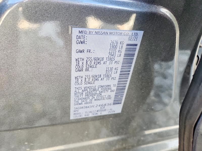 2023 NISSAN PATHFINDER SV 13