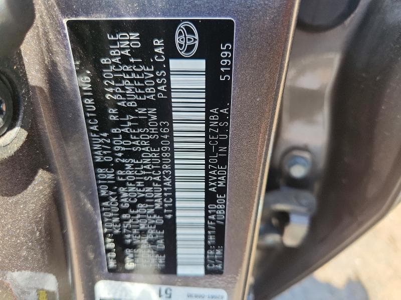2024 TOYOTA CAMRY LE 13